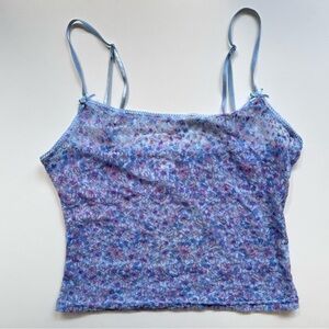 Floral Blue Camisole Top
